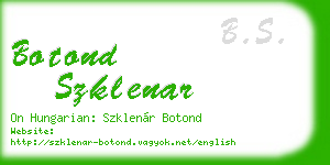 botond szklenar business card
